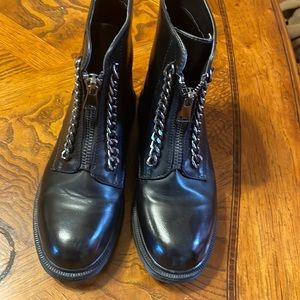 Black zip up boots